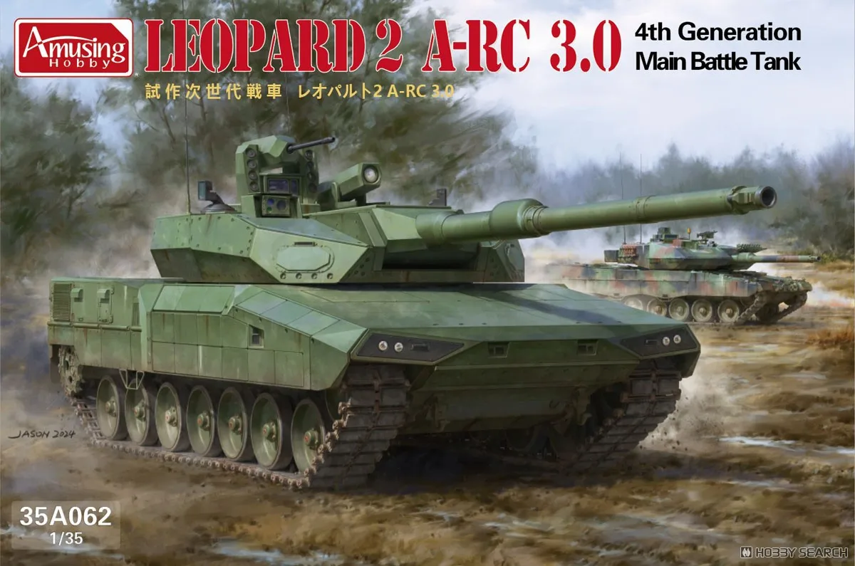 Amusing 35A062 1:35 Scale Leopard 2 A 3.0 4th Generation Main Battle Tank MBT Vehicle  Plastic Assembly Model Building Kit
