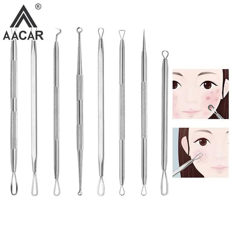 Dual Heads Acne Naald Mee-Eter Vlek Squeeze Puistje Extractor Remover Spot Schoner Schoonheid Huidverzorgingstool