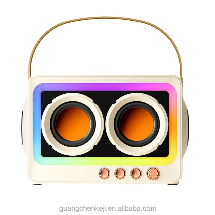 

2024 Yesr Hots New Macaron Color Noise Cancelling Premium Sound RGB Flash Dual Horn 6W BT Wireless Speaker