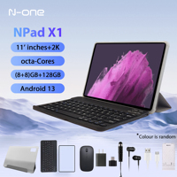 N-one NPad X1 11'' Tablet PC (8++8)GB RAM 128GB ROM Android 13 2000x1200 FHD MTK G99 8+20MP+2MPCamera 18W PD Fast Charge