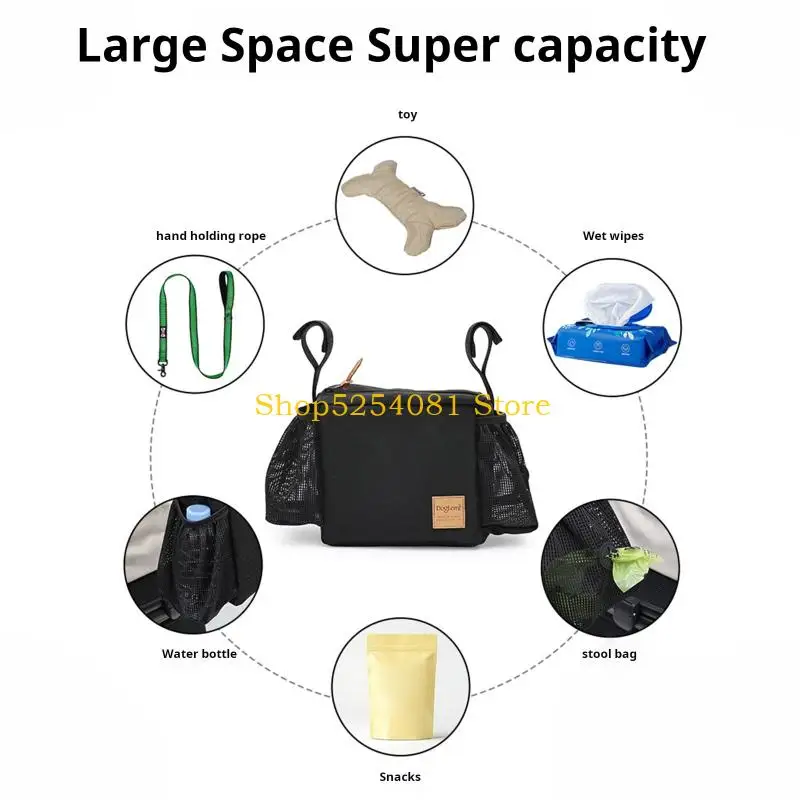 AXYC Convenient Dog Strollers Hanging Storage Bag Multipurpose Pet Strollers Accessory Bag For Dog Supply