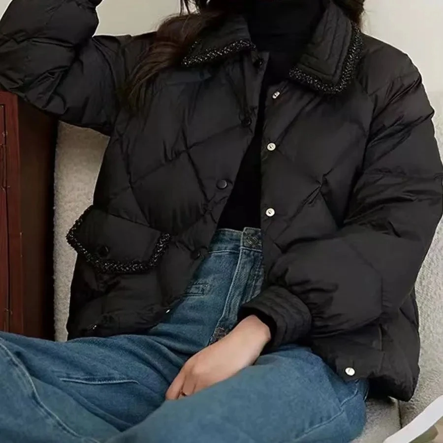 Cappotto invernale trapuntato Jaet ort in cotone slim fit da donna Capispalla leggero e caldo Pendolarismo Sle Thiened 2025 Nuovo Arr...