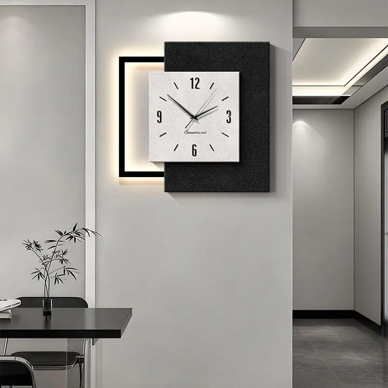 Elegant Night Light Wall Clock Fashion Premium Modern Bedroom Digital Clock Design Nordic Relojes De Pared Home Decor Items