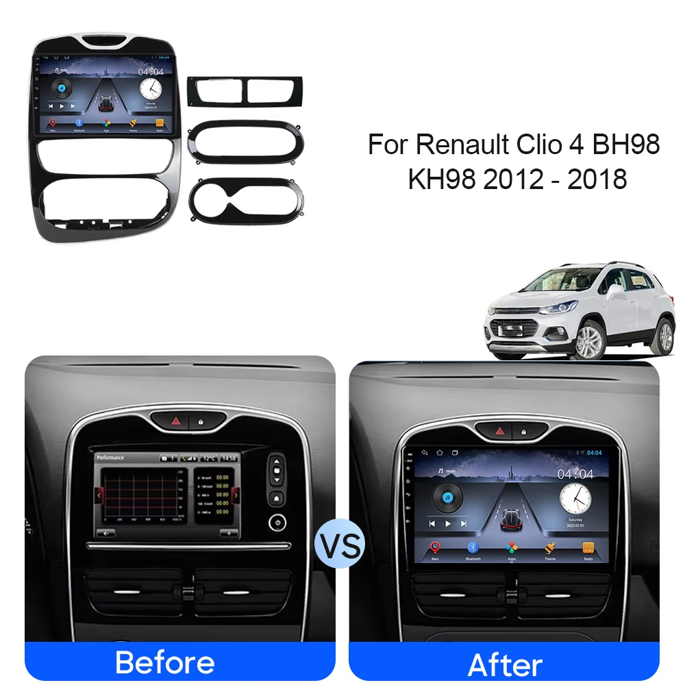 Android 14 For Renault Clio 4 BH98 KH98 2012 -2018 2K QLED Android Car Radio Multimedia Video Player GPS AI Voice CarPlay Stereo