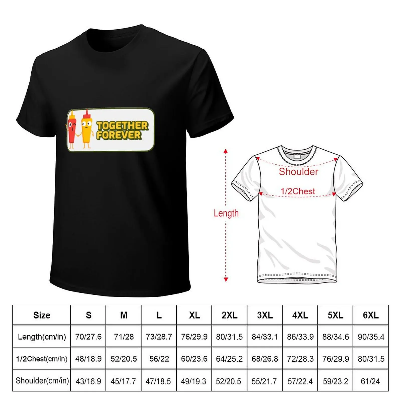 Ketchup and Mustard: Together Forever T-Shirt man t shirts for men casual T-Shirt