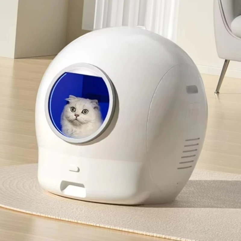 

Automatic Anti-splash Cat Litter Box Smart Wifi Controlled Pet Cat Toilet With Litter Scooper Plastic Material for Pet Supplies