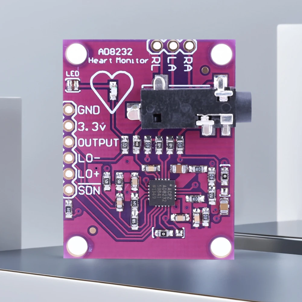 AD8232 ECG Physiological Measurement Heart Pulse DC 3.3V ECG Monitor Sensor Module Electric Unit Modules for Arduino