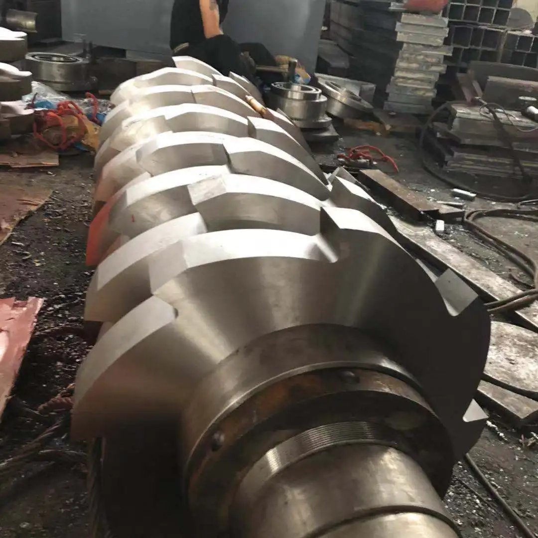 آلة تقطيع النفايات ذات العمود المزدوج آلة سحق النفايات الصلبة لمحطة معالجة النفايات البلدية  