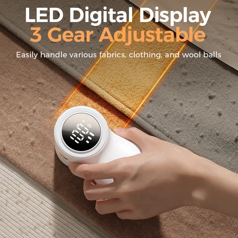 Joyroom электрическое средство для удаления ворса для одежды портативный триммер для волос перезаряжаемая бритва для ткани 3 скорости с цифровым дисплеем