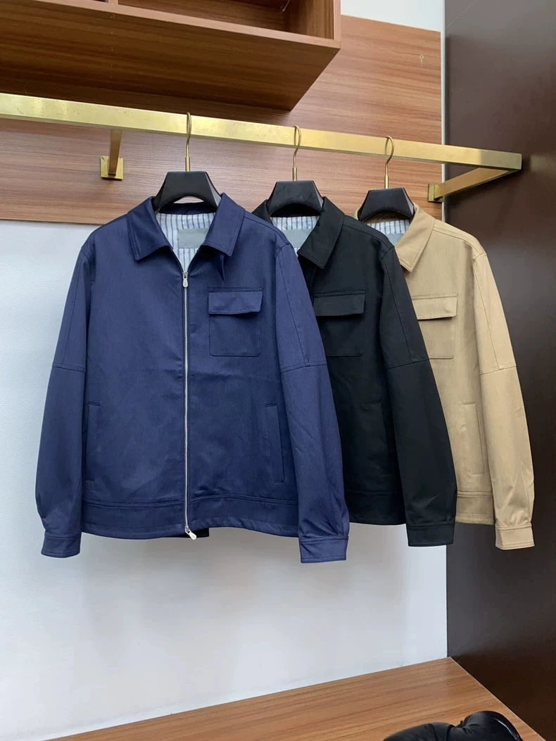 

BC 25FW twill-blend cotton lapel jacket