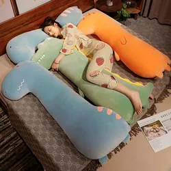 Cute Cartoon Animal Long Sleeping Pillow Squishy Plush Toys Stuffed Removable Cushion Birthday Gifts