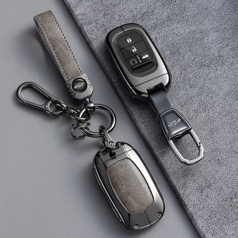 Car Key Full Cover Case Shell For Honda Civic 11th Gen Accord Vezel Freed Pilot CRV 2021 2022 Holder Key Bag Protector Accessory