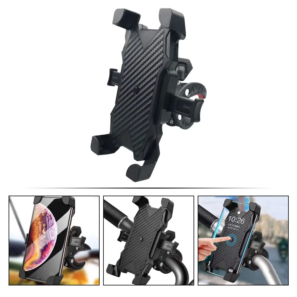 

Anti-Drop Phone Holder for Bike Motorbike Cycling Universal Mount Rotatable Shockproof Cellphone Support No Tools Needed
