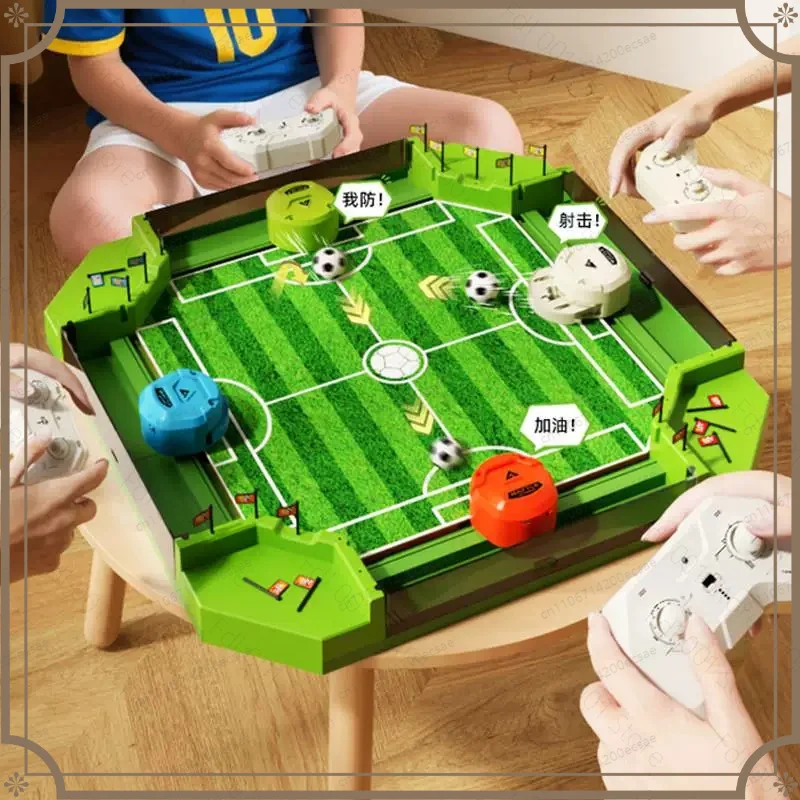 Four-person remote control table football table, parent-child battle educational toys, family party interactive table football