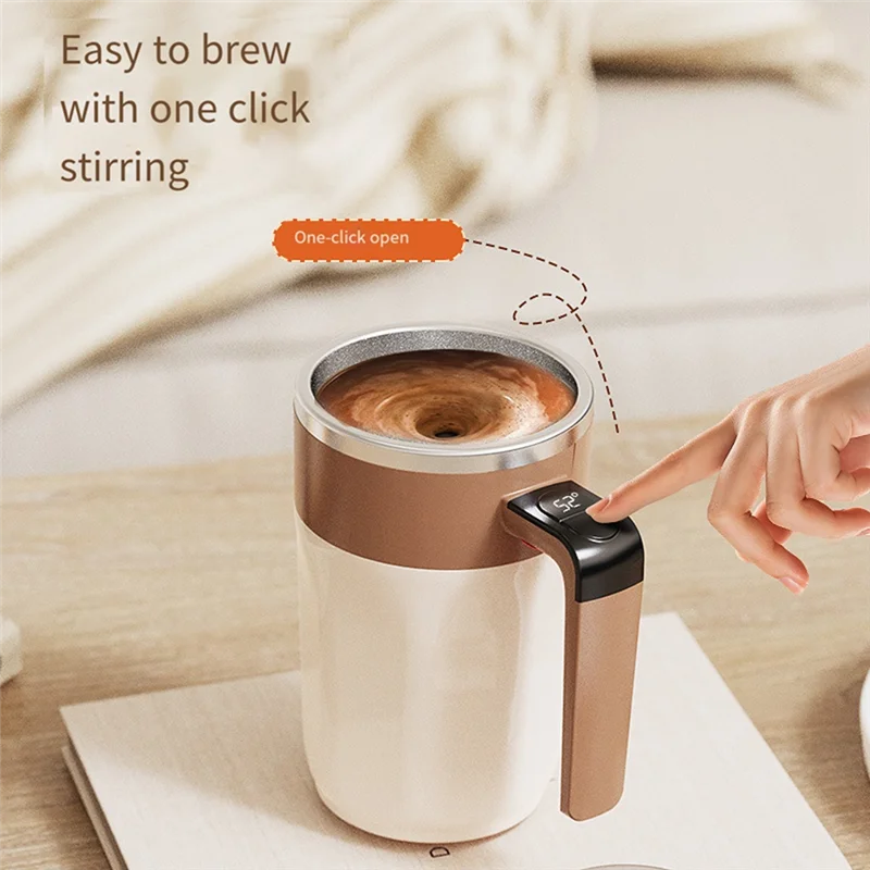 BAAD 400 مللي كوب خلط ذكي LED عرض درجة الحرارة فنجان القهوة 316 الفولاذ المقاوم للصدأ المغناطيسي درجة الحرارة القهوة اثارة القدح