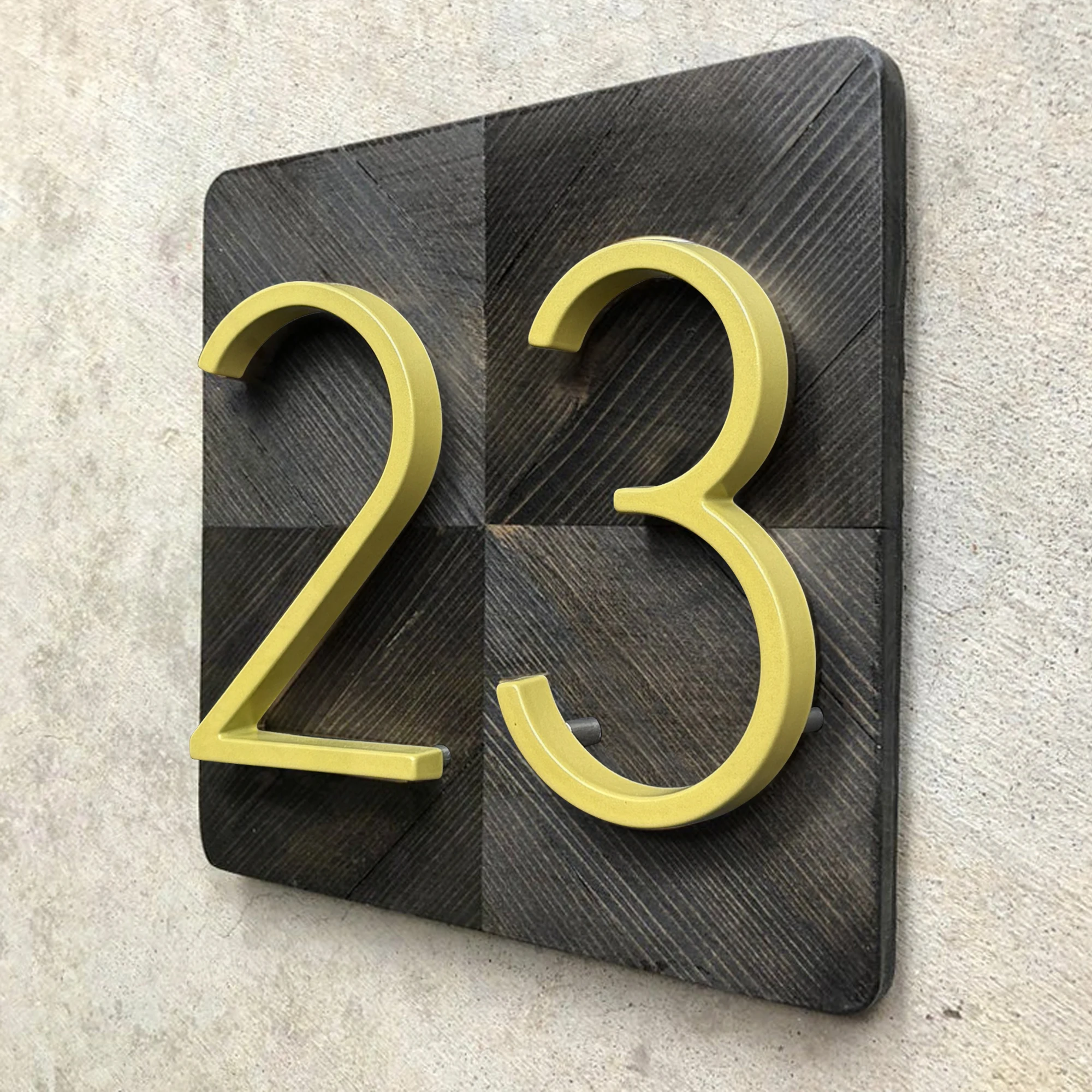 

1pc Golden 125mm Floating House Number Outdoor 5 inch Zinc Alloy Letter Apartment Door Numbers Mailbox Address Sign #0-9