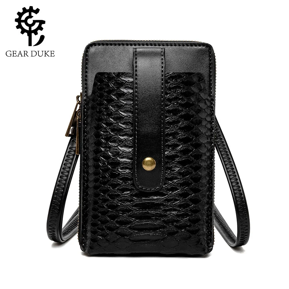 

Portable Snake Skin Pattern Crossbody Shoulder Bag for Women Punk Style Mobile Phone Bag Knight Rider Neutral Ladies Bag