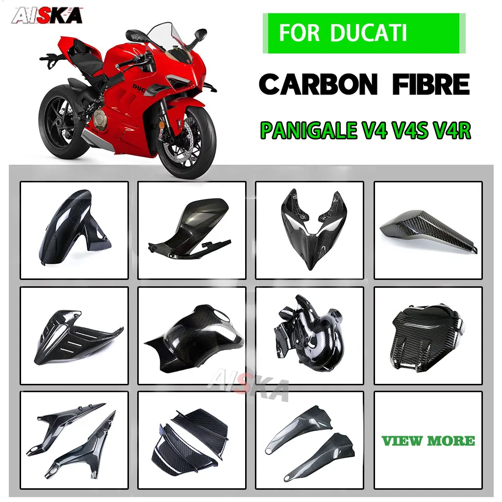 

Для DUCATI Panigale V4 V4S V4R 2018-2023 мотоциклетное полностью углеродное волокно, защита цепи, детали выхлопной крышки, комплекты хвостового обтекателя