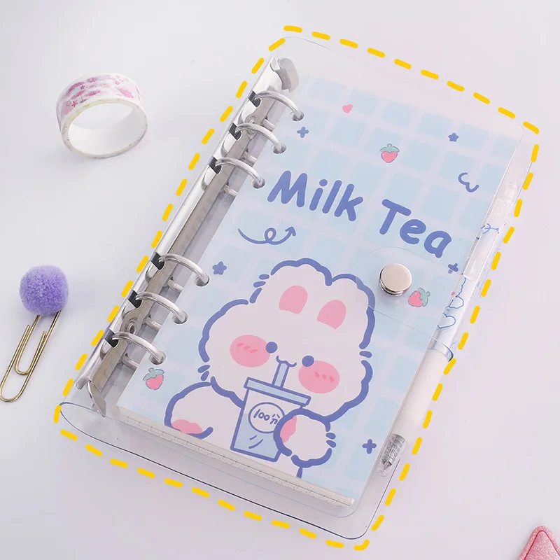 A6 Loose Leaf Binder Notebook Inner Core Cover With 40 Sheet Grid Page Note Book Journal Planner Office Stationery Supplies