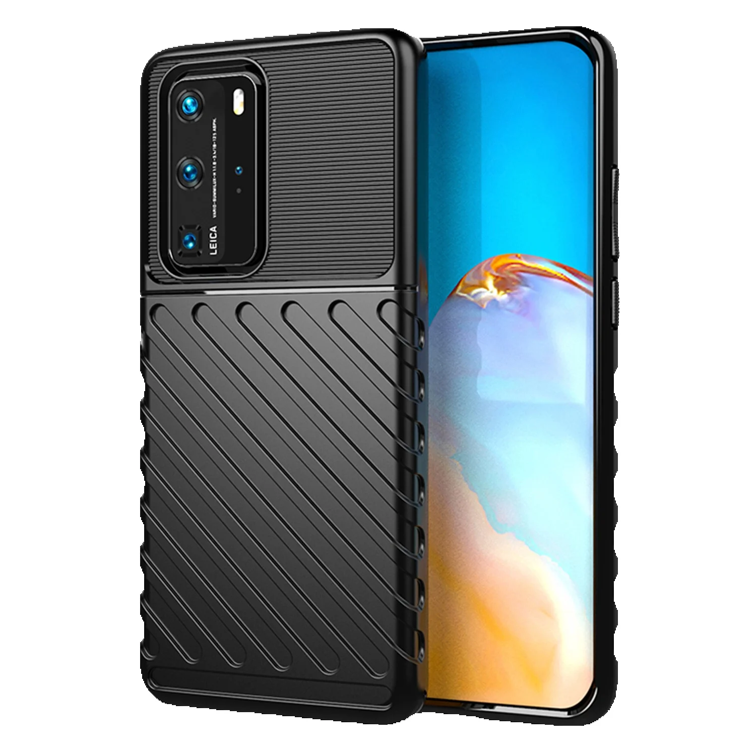 Thunder Cases For Huawei P40 Pro P40 Lite Soft Silicone Cover For P40lite E P40pro P30 Pro Fashion Matte Case