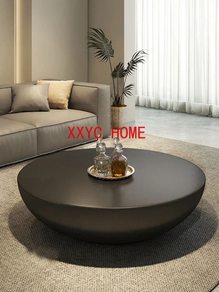 Living Room Home Modern Light Luxury Italian Minimalist round Tea Table