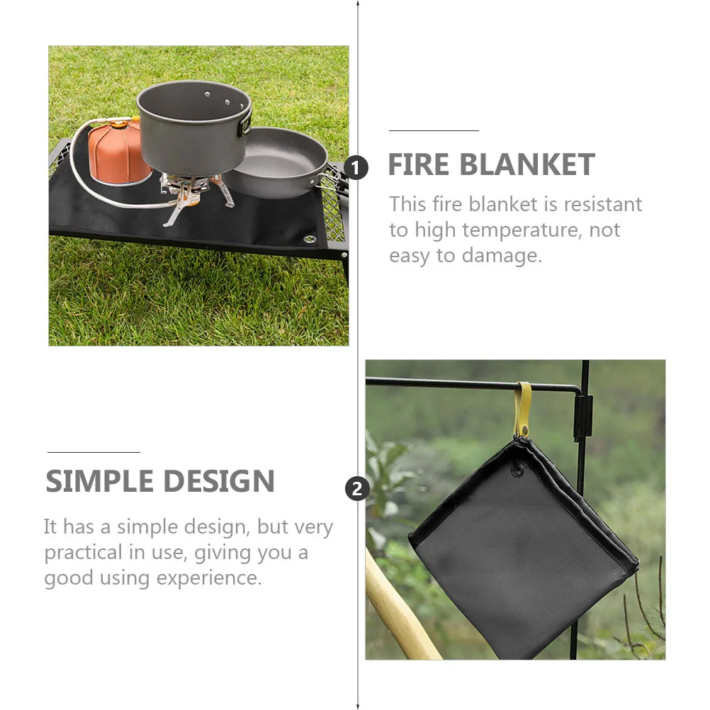 بطانية حريق مقاومة للحرارة من الألياف الزجاجية حصيرة مقاومة للحريق للمطبخ والشواية والتخييم والسيارة والسلامة في حالات الطوارئ متعددة الوظائف #5