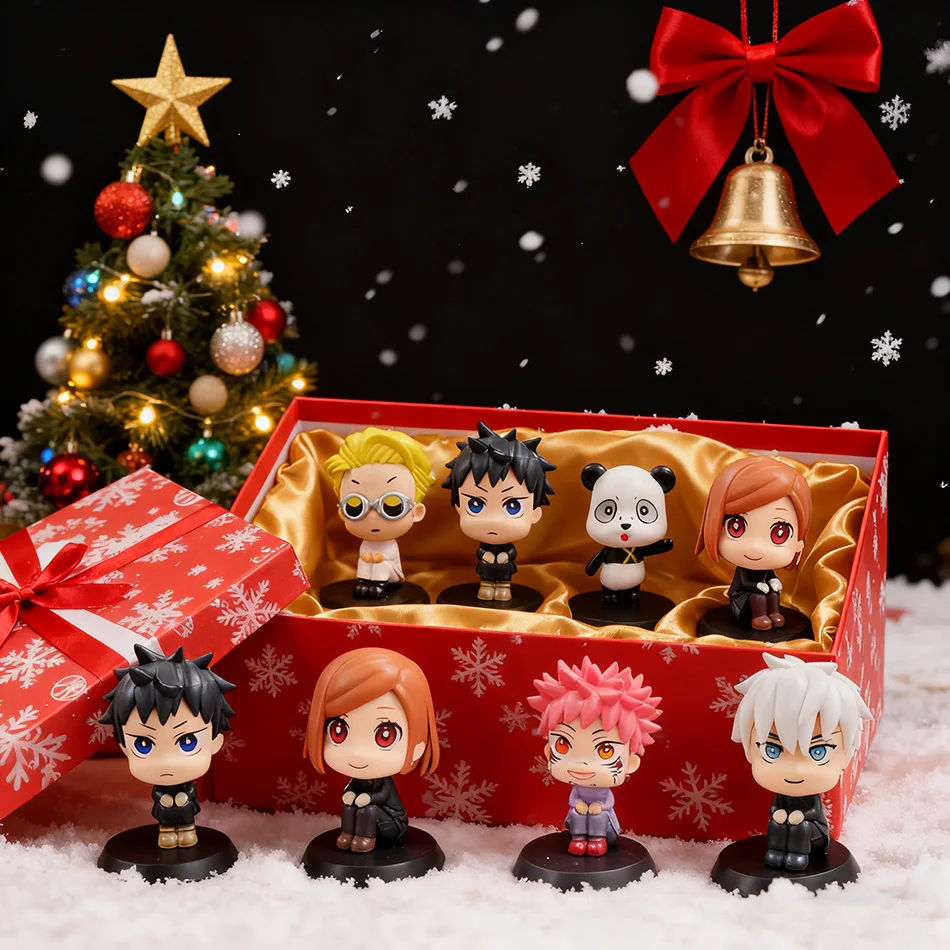 Anime Jujutsu Kaisen Figure Itadori Yuji Gojo Satori Fushiguro Megumi Kugisaki Kawaii Toy Car Decoration PVC Model ChristmasGift