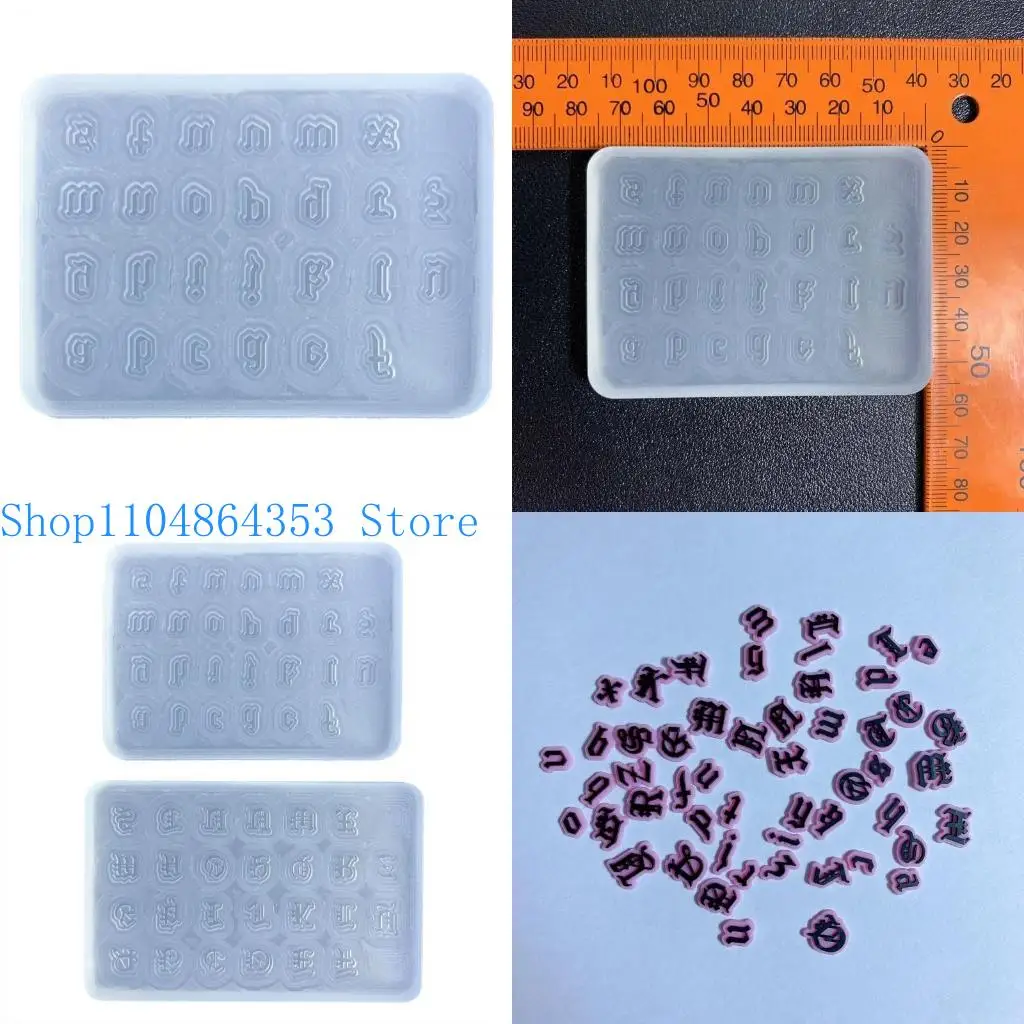 

652F Готический стиль Алфавит Кристалл Эпоксидная форма Форма для заглавных букв Готическая ручная работа