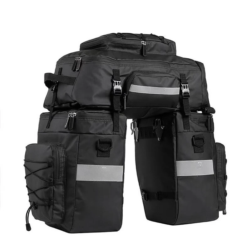rear rack bag bag waterproof long-distance Sichuan-Tibet line outdoor cycling super large capacity equipment three-in-one set