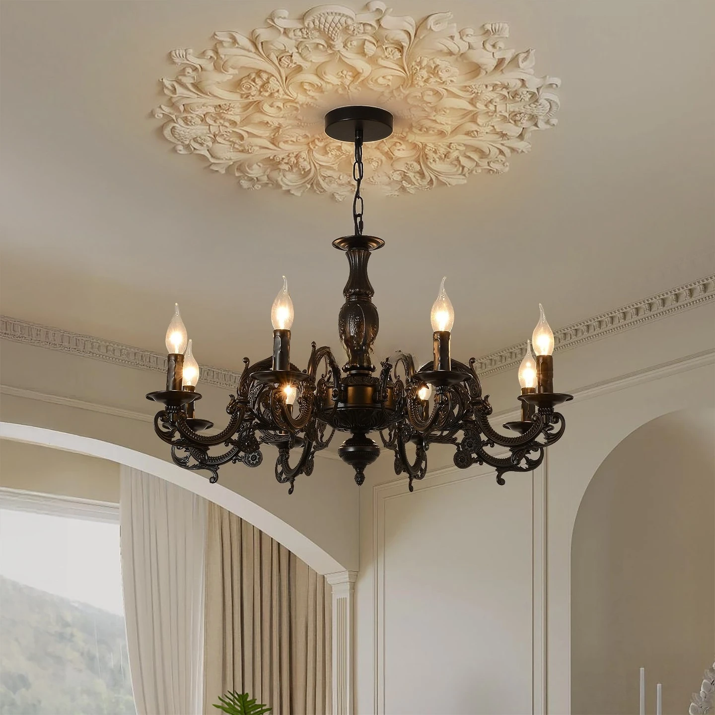 French Retro Pendant Light Living Dining Room Grand Creative Unique Stylish Designer Bedroom High End Black Home Lamp Changeable