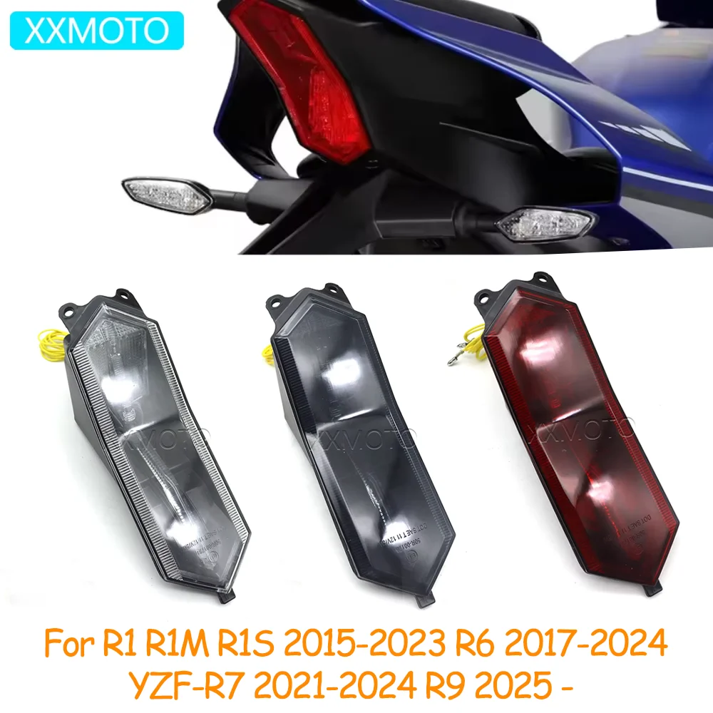 

Для YAMAHA YZF-R1 YZFR1 YZF R1M R1S YZFR6 YZF-R7 YZFR9 YZF R1 R6 R7 R9 Задний стоп-сигнал мотоцикла YZFR7 Задний фонарь мигалки