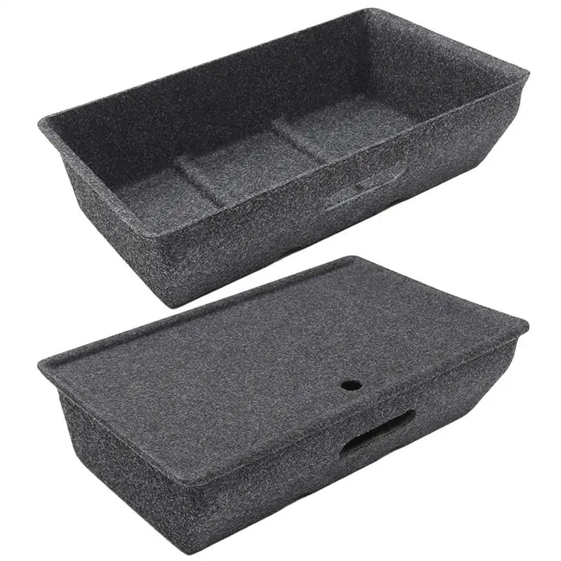 For Tesla for Model Y Car Under Seat Storage Box Drawer Hid Felt Cloth Underseat Case Organizer For Model Y Interior Tray