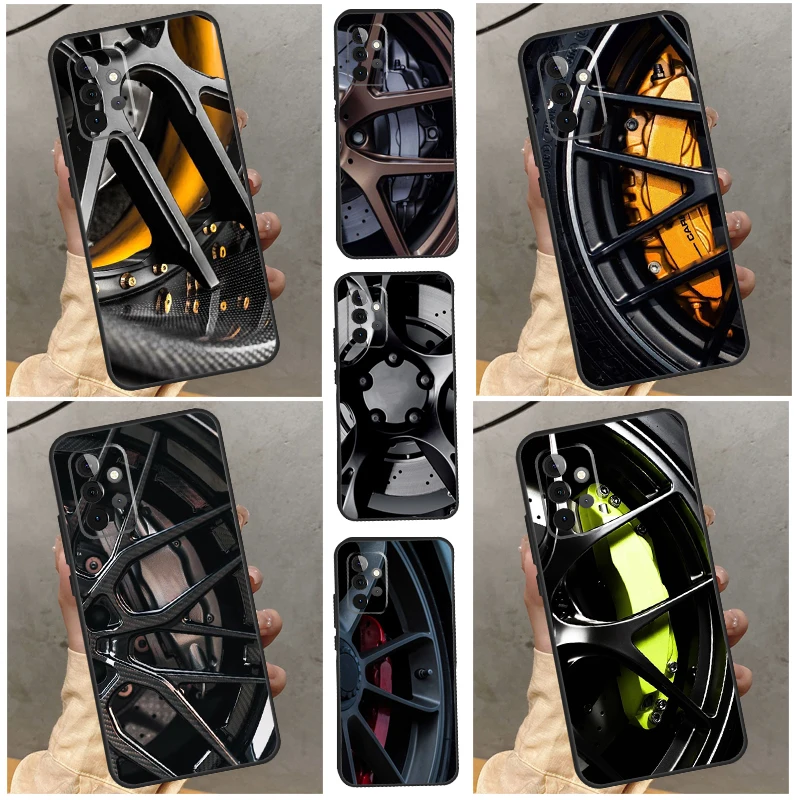 Sports Car Wheel Tire Speed Phone Case For Samsung Galaxy A54 A34 A14 A13 A33 A53 A73 A12 A22 A32 A52 A72 A51 A71 Cover Coque