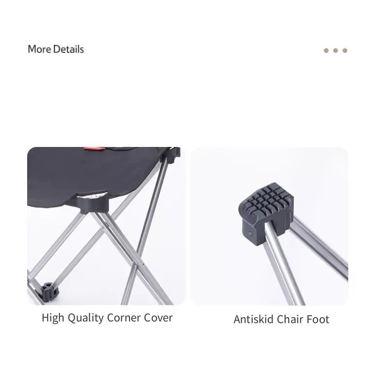 Naturehike Outdoor Camping Folding Stool Aluminum Alloy Support 900D Oxford Cloth Ultra Light Portable Travel Beach Fishing Seat