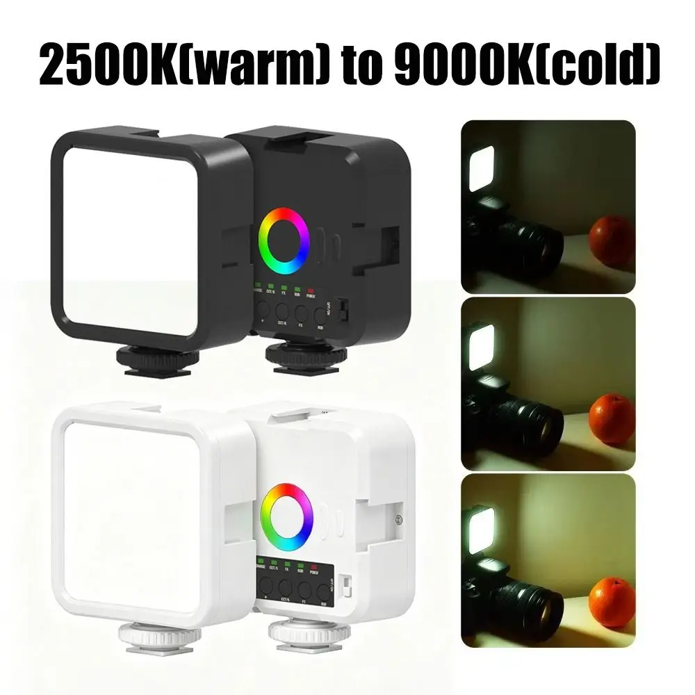 Rechargeable LED Video Light Portable Mini Fill Lamp Waterproof Dimmable Light Portable Photography Lighting Live Streaming