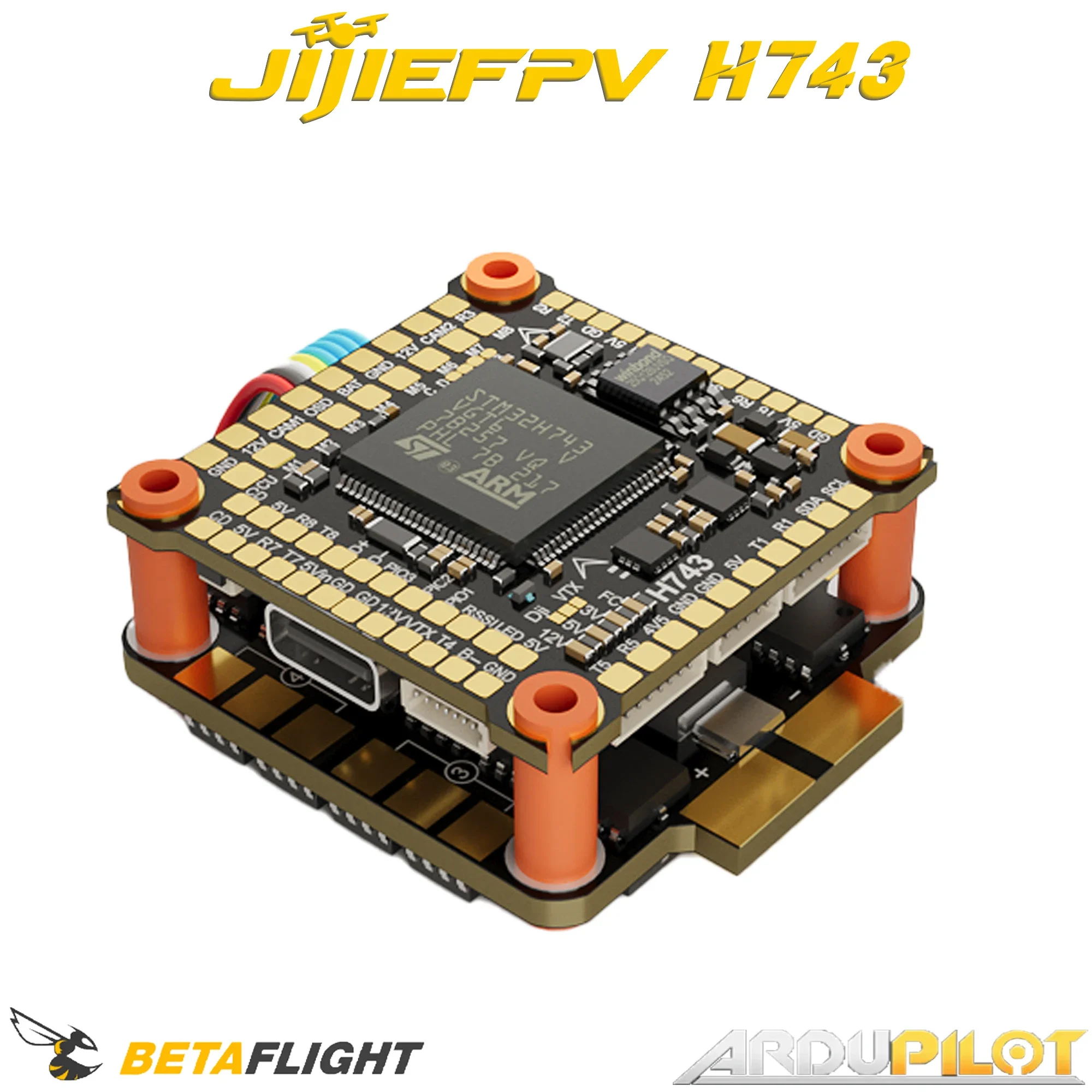 jijiefpv-h743フライトコントローラー、h7-fc、h743スタック、8s-55a-60a-70a-4in1-esc。5インチrc-fpvフリースタイル用diyパーツ。