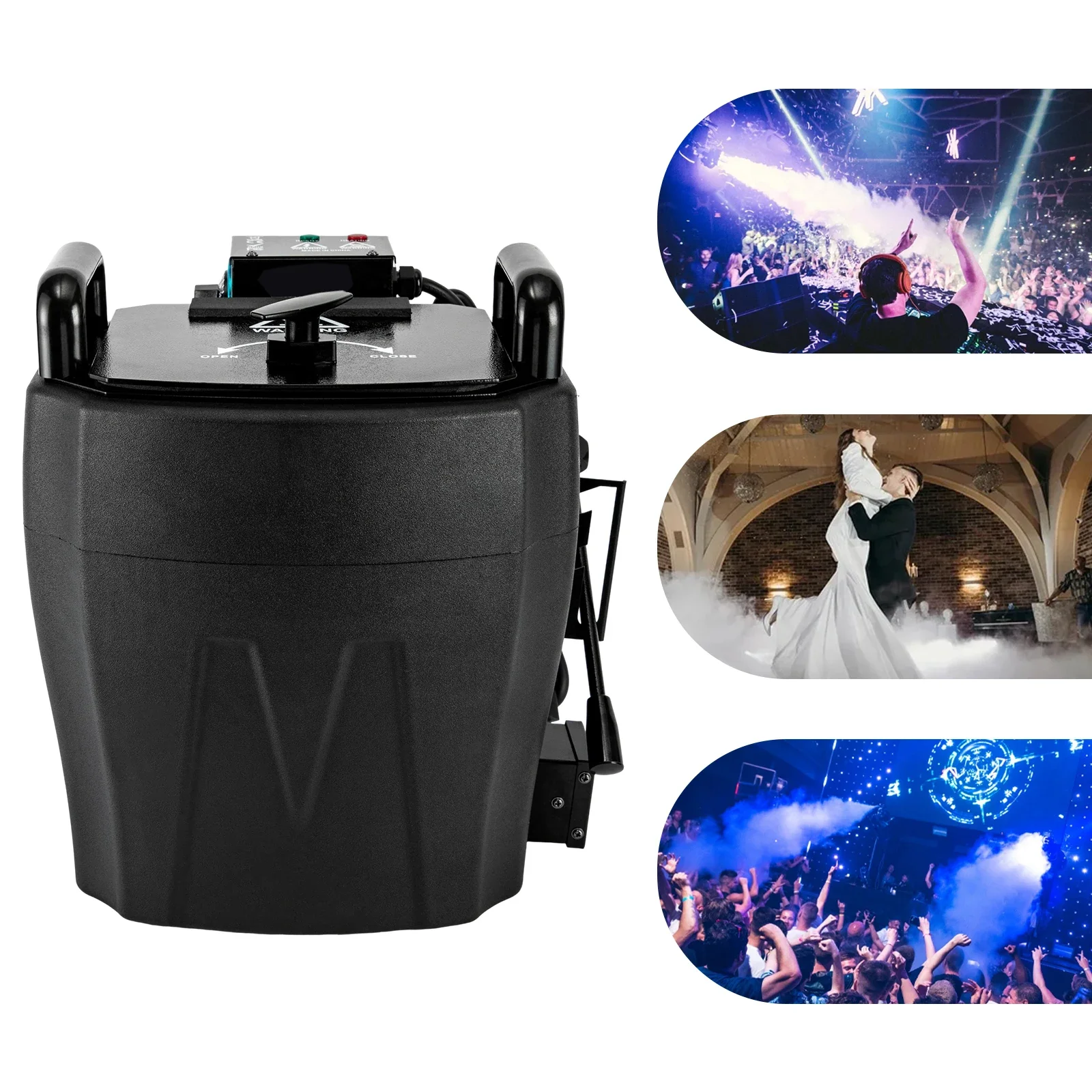 3500W Low Lying Smoke Fog Machine Stage DJ Dry Ice Effect Wedding Fog Maker Fog Machine Indoor Outdoor Stage Wedding Party Club