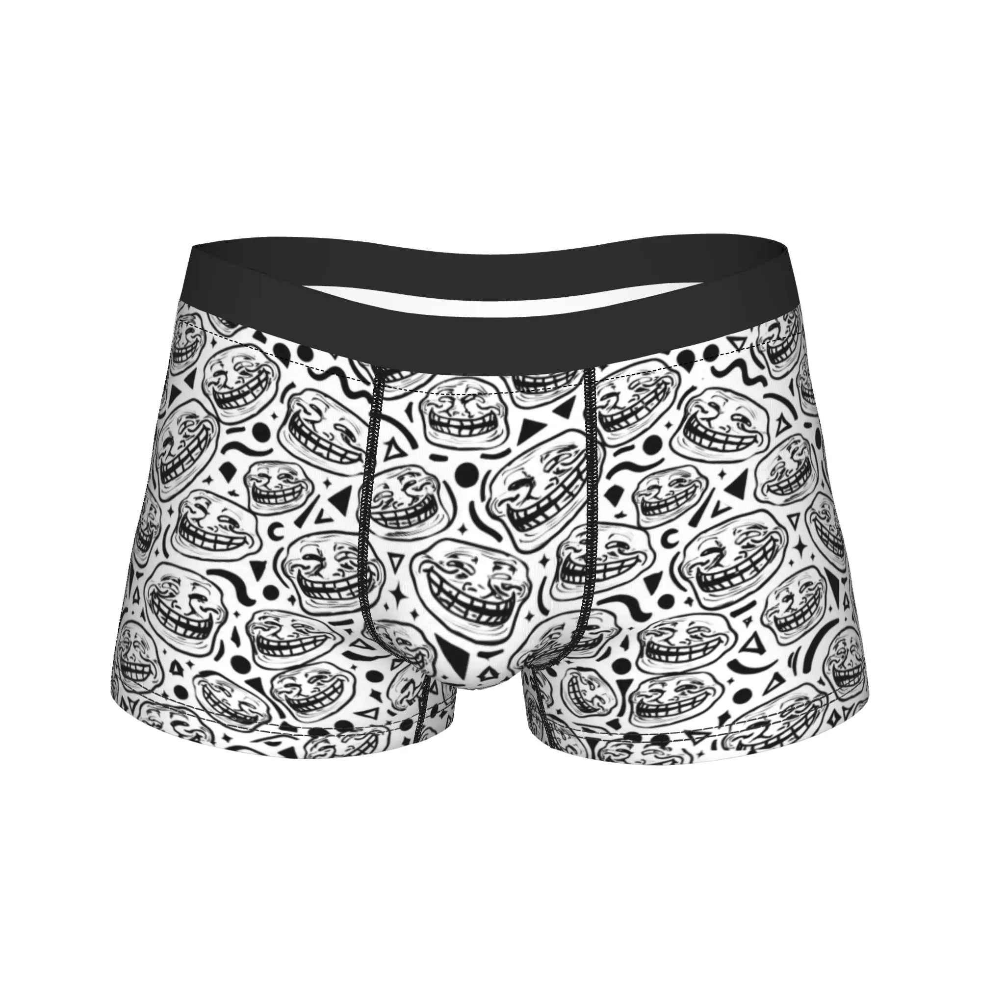 Rage Comic Trollfac Trunk Funny Anime Underwear  Custom Trunk Trenky Man Panties Elastic Boxer Brief Gift