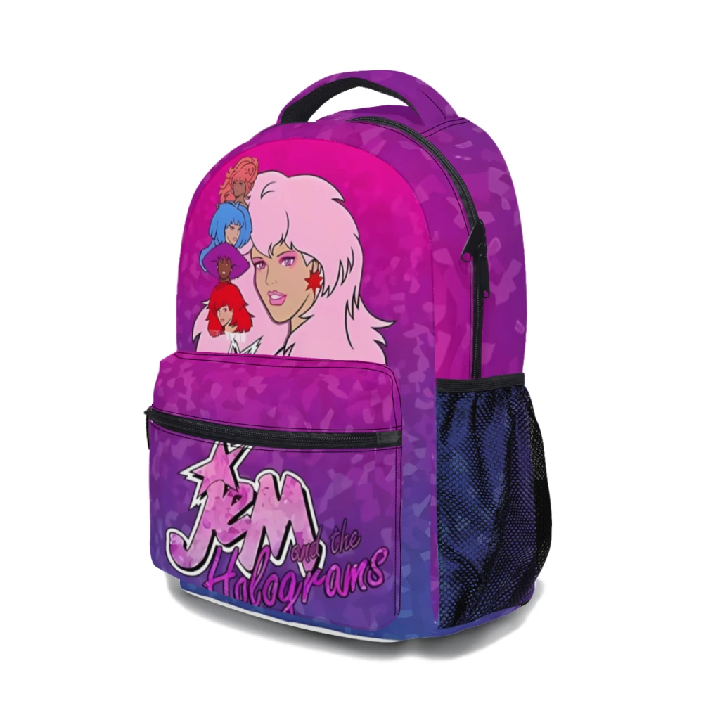 Jem and the Holograms Schoolbag For boys Large Capacity Student Backpack Cartoon High School Student Backpack 17inch