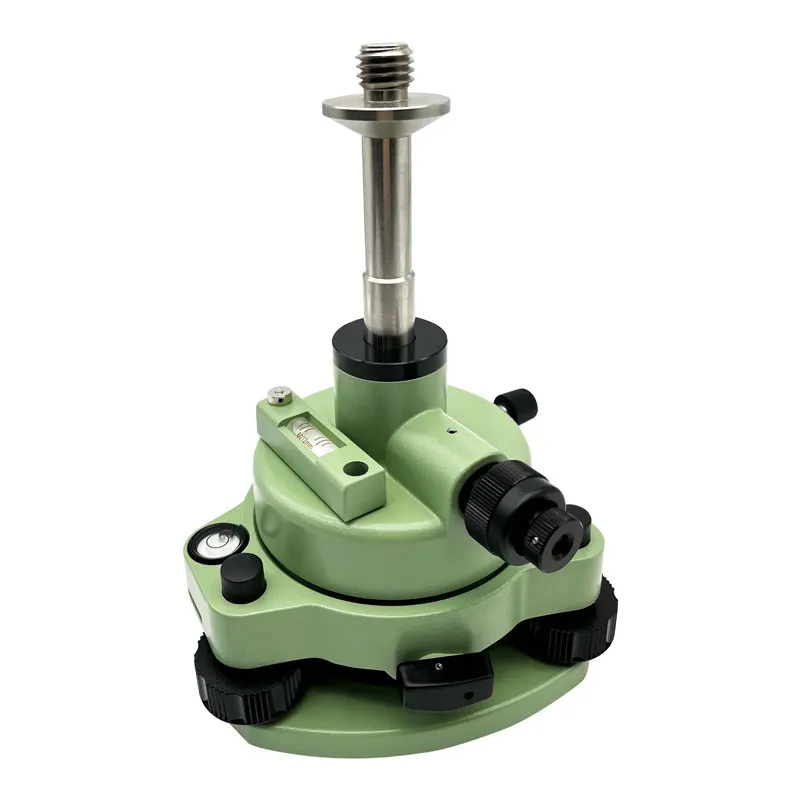 Green Tribrach & Adapter With Optical Plummet With 5/8 Thread For Prism Replacement For GPS RTK Surveying