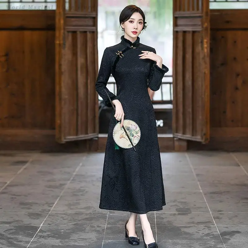 Elegant Retro Ao Dai Kjole - usage example