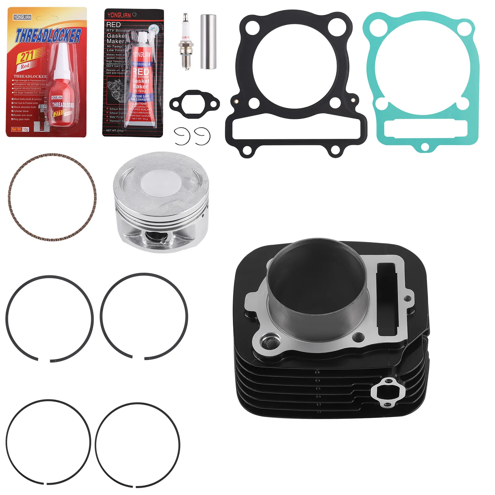 Cylinder Piston Gasket Top End Rebuild Kit For Yamaha Warrior 350 YFM350 1987-2004