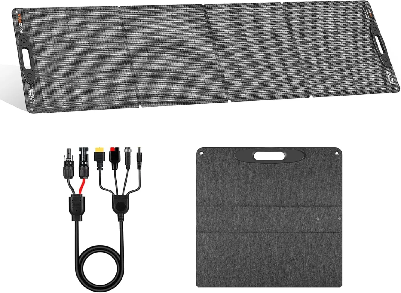 200W Foldable Solar Panel,IP68 Waterproof & Durable Up To 25% Efficiency N-Type,for Power Station Outdoor Camping RV Blackout