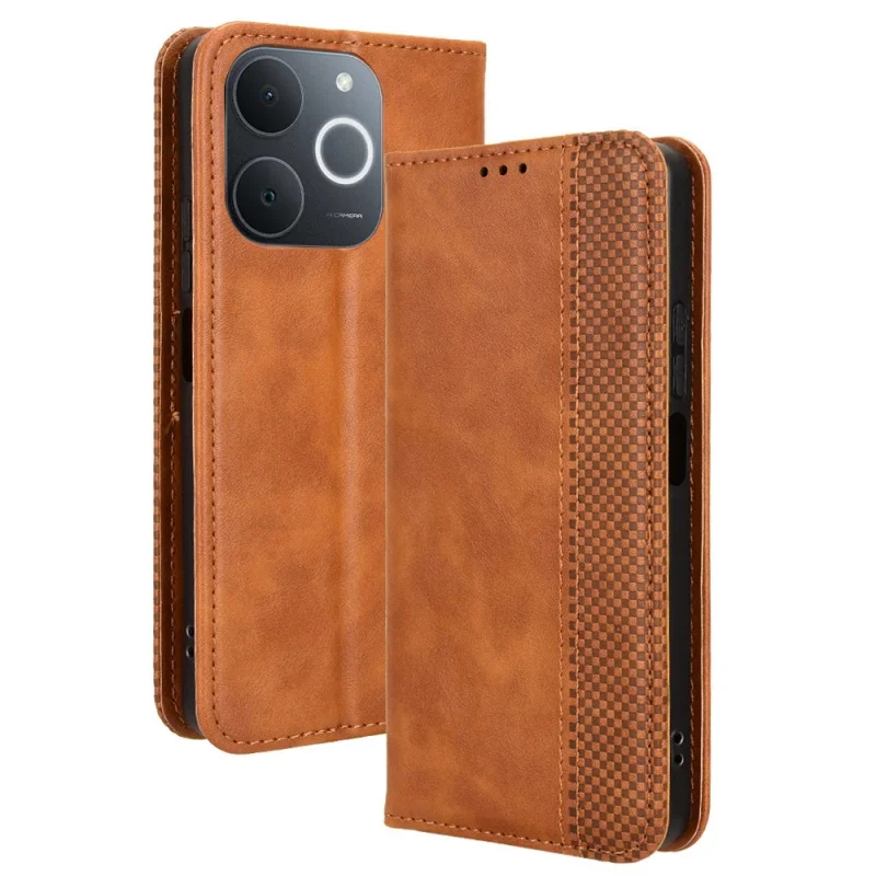 For Realme Note 70 4G 2025 leather retro self-adhesive phone case Suitable for Realme Note 70T 4G case flip magnetic wallet case