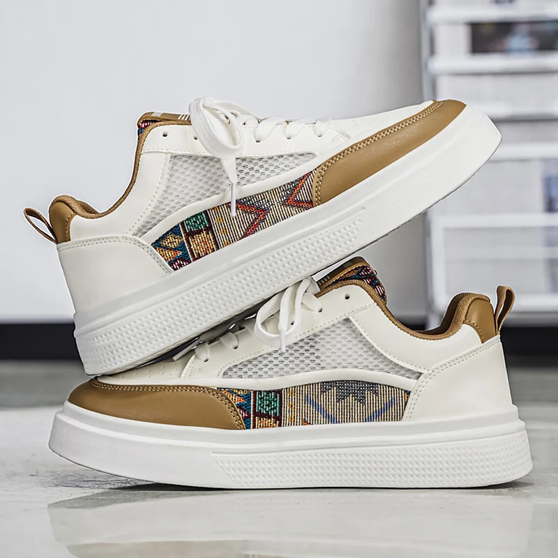 

Men's Trend Casual Shoes Flats Shoes White Sneakers Breathable Leisure Male Sneakers Non-slip Footwear Men Vulcanized Shoes