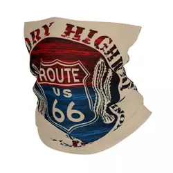 Route 66 The Great America Road Vintage Trip Perfect Gifts Bandana Women Windproof Wrap Face Scarf for Hiking Gaiter Headband