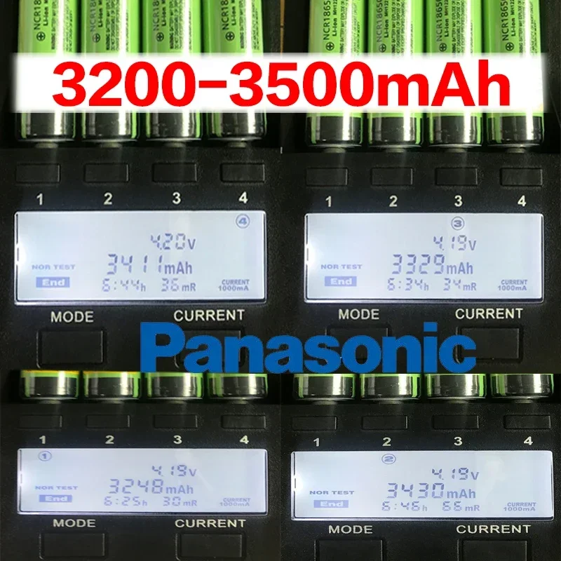 100% New Original NCR18650B 3.7v 3400mAh 18650 rechargeable lithium battery for Panasonic flashlight batteries+Pointed