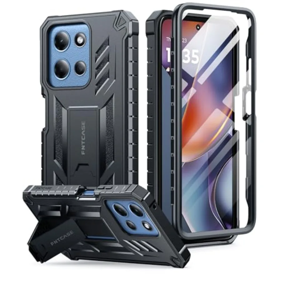 

for Moto-G 2026/2025 Case: for Motorola Moto G Play 2026 5G Case with [Built-in Screen Protector and Kickstand] [Military-Grade