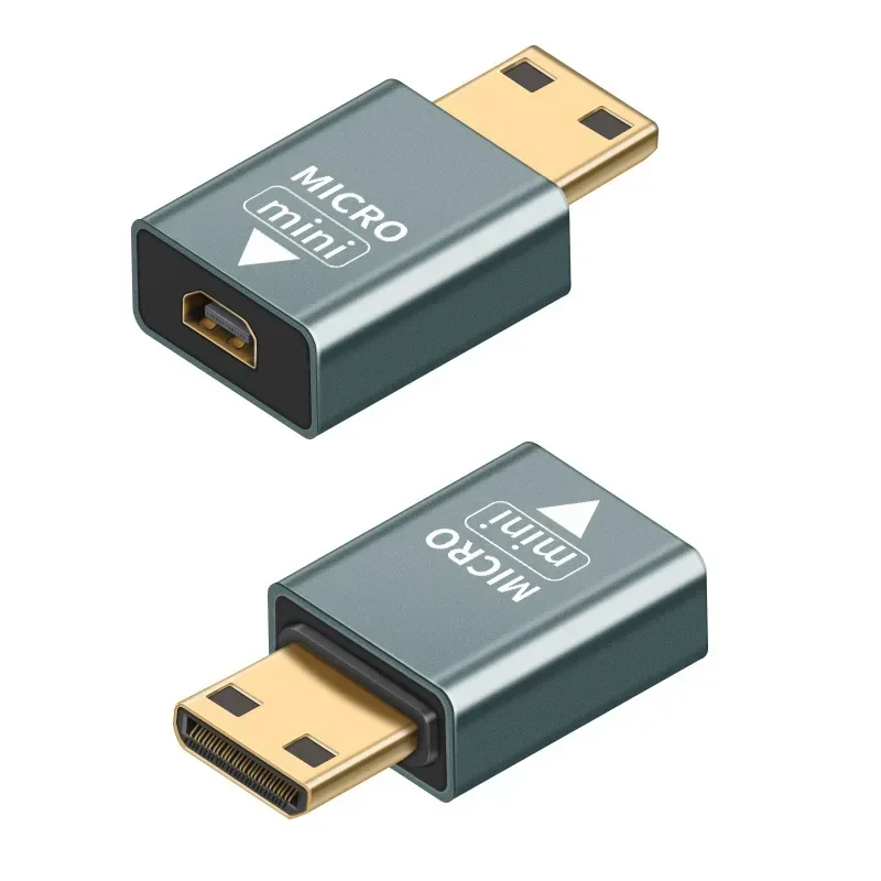 Micro HDMI-Compatível com Adaptador Conversor, 4K, 60Hz, Mini, Laptop, Placa gráfica, Câmera, TV, Monitor, HD, Áudio, Vídeo