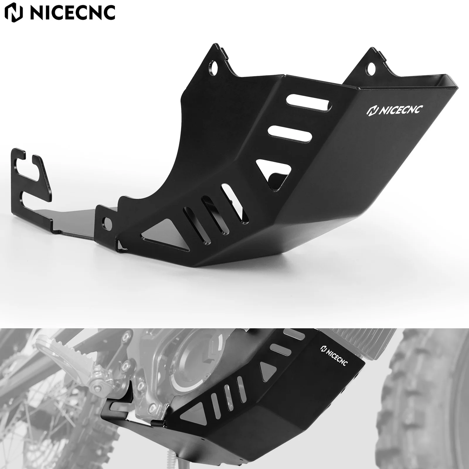 

NICECNC For Surron Light Bee X S L1E Segway X160 X260 Electric Dirt Bike Engine Chassis Protection Cover Bash Guard Skid Plate